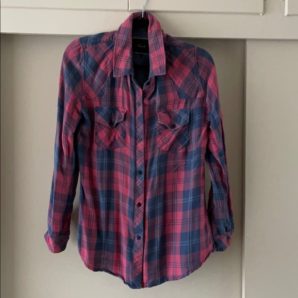 Rails button up plaid shirt